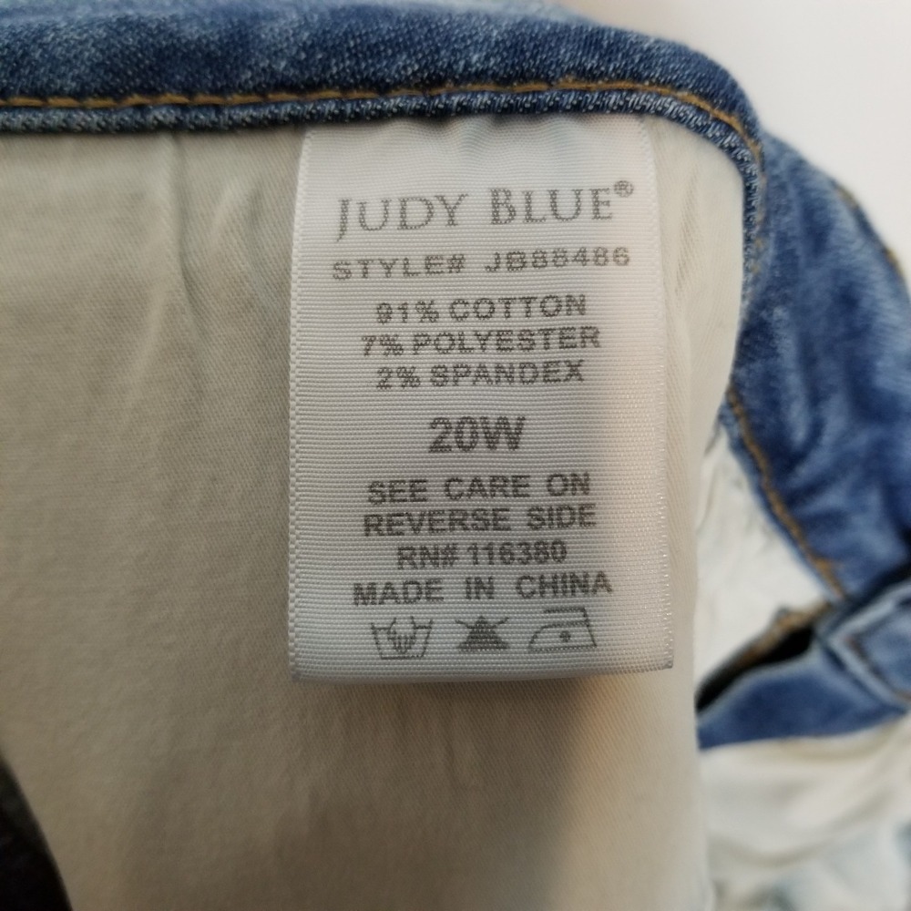 Judy‎ Blue Women Flare Jeans Sz 20W Blue Mid Rise Denim City Boot Cut Stretchy - Picture 8 of 8